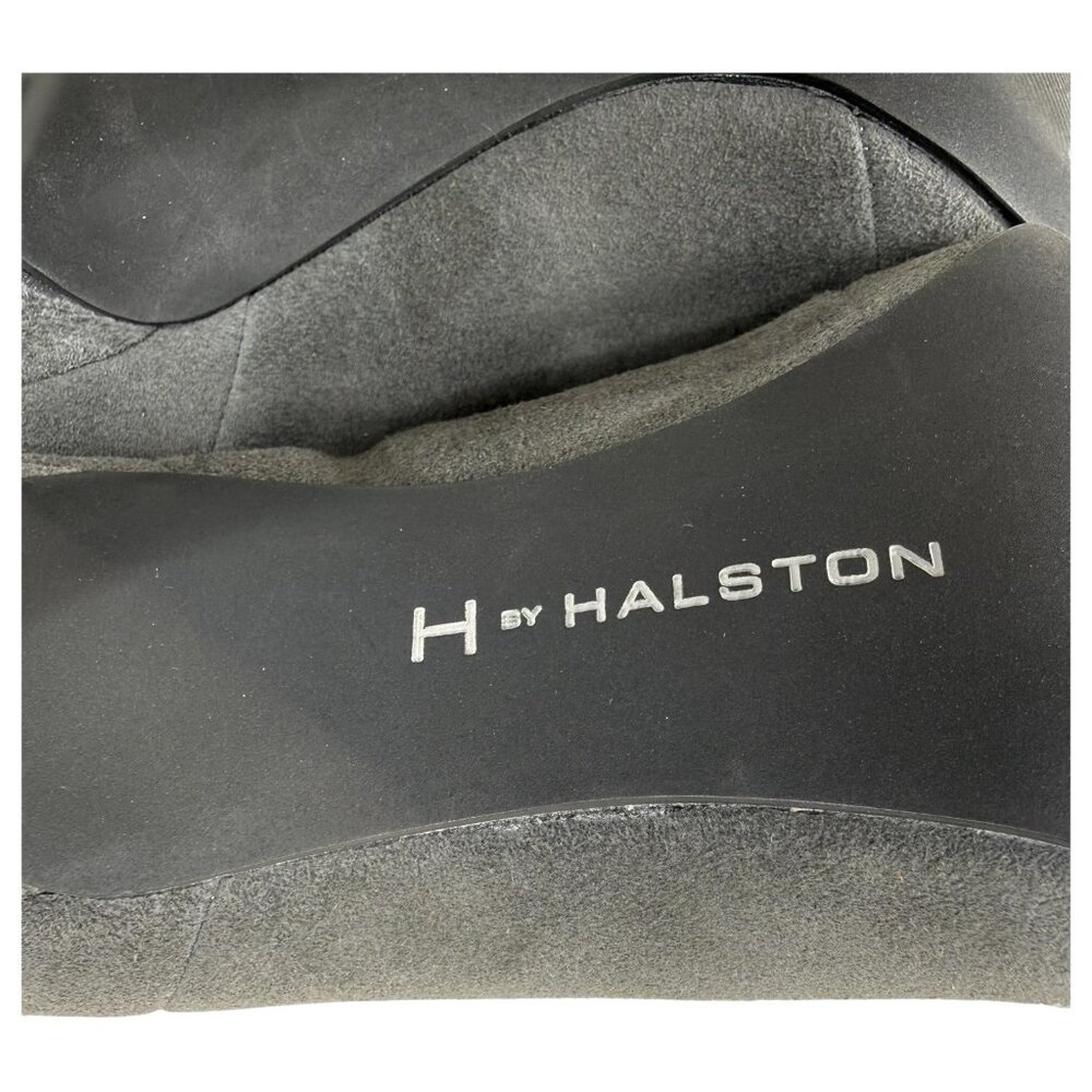 Women H By Halston Regina Gray Pull On Stiletto Heel Ankle Bootie Size 5.5 Suede - Picture 6 of 13